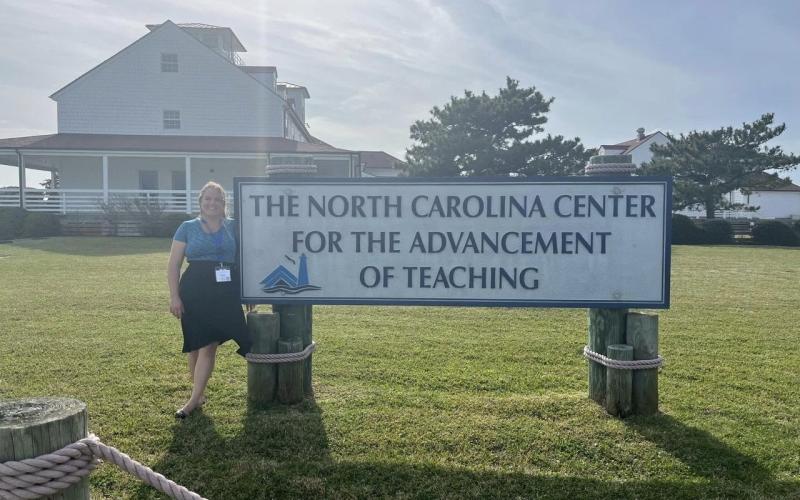 Hayesville Middle School teacher Ginger Scerri spent a few days in Ocracoke, NC, with 23 other Global Leader teachers from around NC. She said it was wonderful professional development and she brought a lot of information to bring back to Clay County.