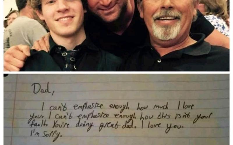 Ricky Johnson stands between his teenage son, Landon, who died by suicide at 18, and Ricky's stepfather, Darrell Jones. The note Landon left for his dad is part of what Johnson shares as he speaks about  consequences, perseverance and hope, including information about his own substance use, incarceration and his son's suicide.