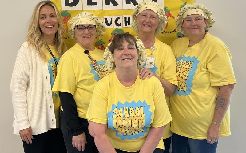 School Lunch Hero: Hayesville Primary: Jenny Bethel, Kathy Cantrell, Teresa Cheeks, Mary Nichols and Melissa Bunn.