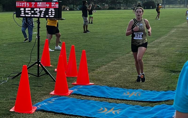Marlo Joyce, eighth grade, finished in 6th place overall at meet.