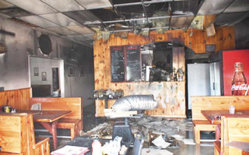 Photo • Joe Davenport Little was spared in the aftermath of a fire apparently caused by a propane line that exploded, according to restaurant owners.