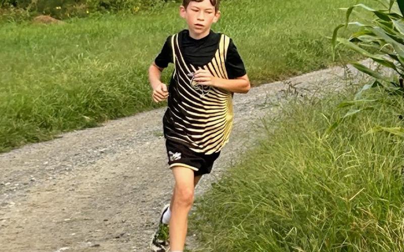 Garrison Boyer, heading to the last half mile of the race.