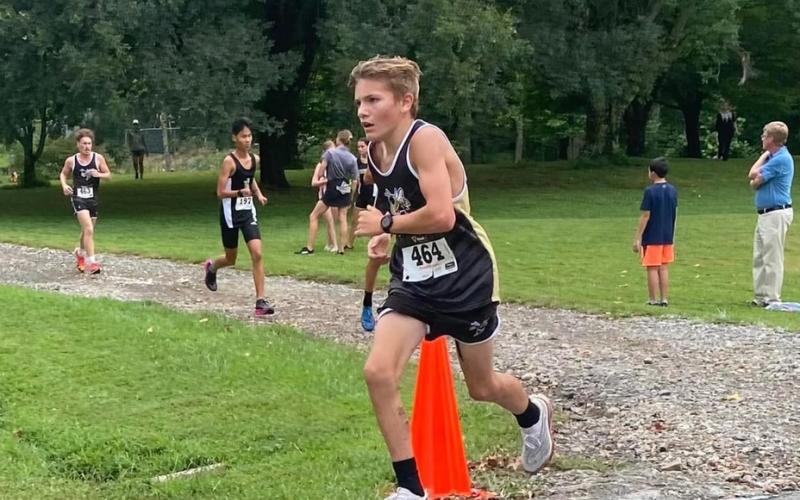 Parker Hughes led the team at the meet in Swain County.