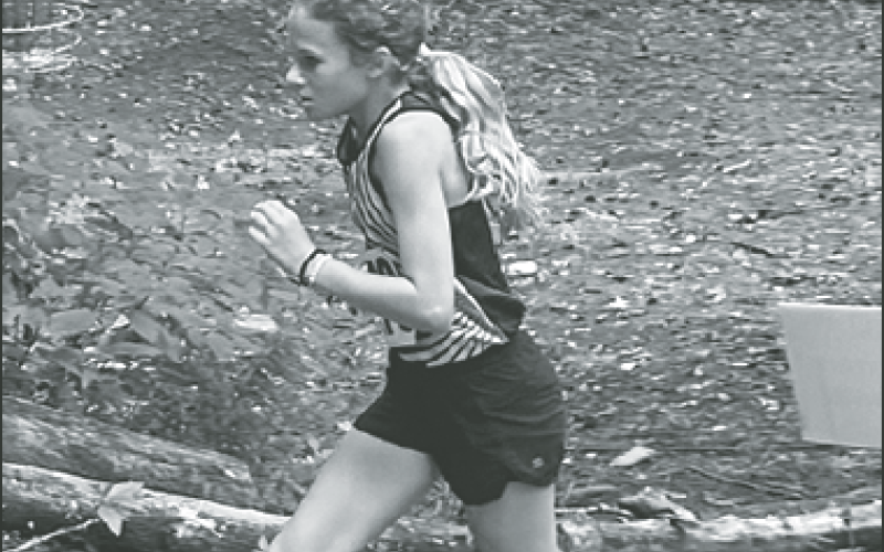 Makenna Moss ran her way to third place.