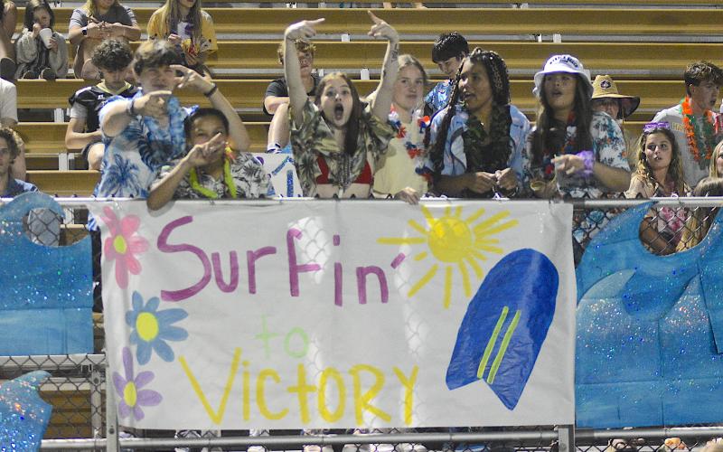 Gary Corsair • Clay County Progress Hayesville students display their school pride and Aloha spirit as the Yellow Jackets host Pisgah on HHS Hawaiian Day.