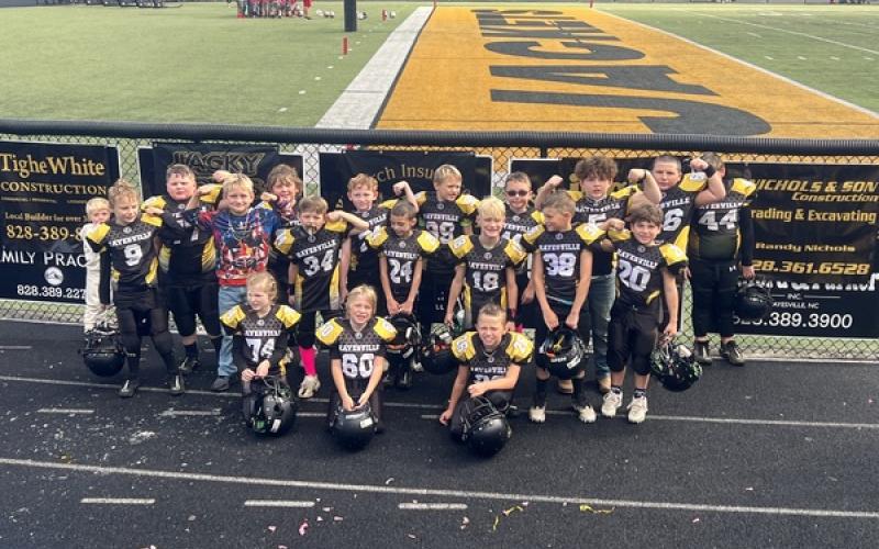Gracie Taylor • Clay County Progress Termites Youth Football Team are, front, from left, Olie Ruff , Wyatt Bogard and Jeremiah Berrong; middle, Avery Barter, Colt Allen, Jackson Tucker, Bryson Parker, Kanyon Lockaby and Wyatt Smith; back, Pierce Denni, Jackson Oliver, Walker Gaddis, Easton Edwards, Chance Ledbetter, Tristen Garrett, Tanner Galloway, Langston Hughes and Luke Williamson.