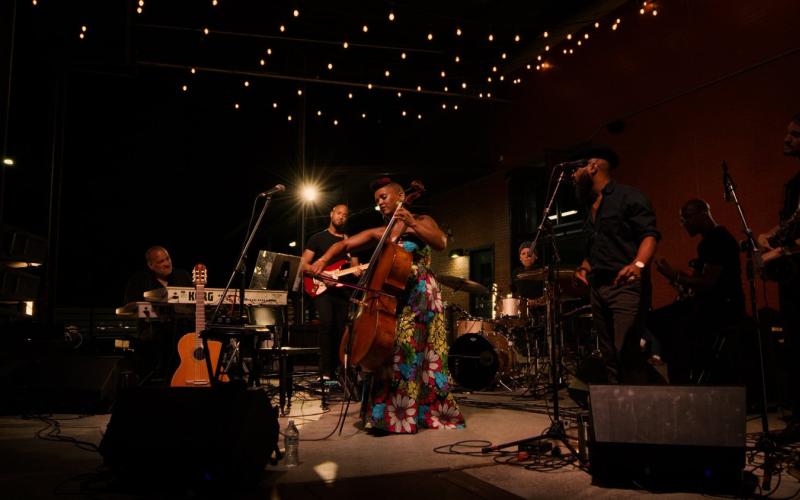 Vocalist and cellist Shana Tucker and the Christian Tamburr Trio — Christian Tamburr on piano, Matthew Rybicki on bass, Kobie Watkins on drums. They will be performing at 7:30 p.m. Saturday, June 15 at the Peacock Performing Arts Center.
