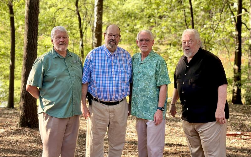 Brush Fire, from left, Robert Brewer, Kerry Warbington, Jeff  Partridge and Mike Fleming will be performing at the Brasstown Community Center on Saturday, July 13.