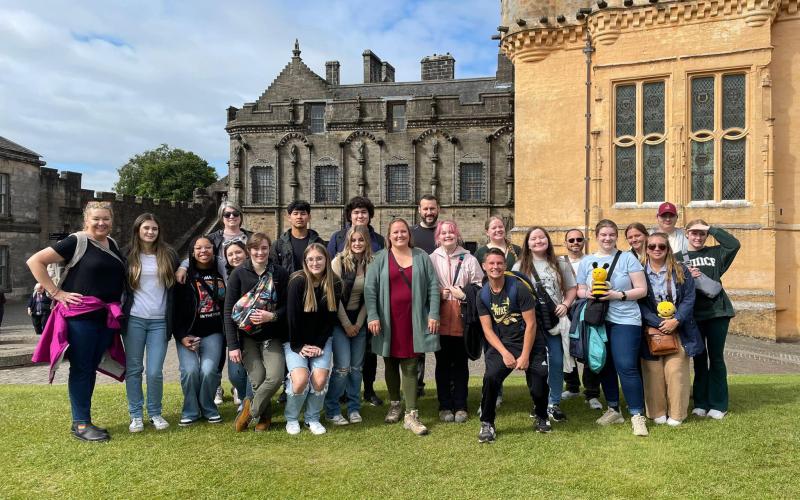 Photos from Clay County Global Studies Facebook page Nineteen students traveled to Scotland in June. The students visited Sterling Castle in Sterling, Scotland. Another Global Studies travel opportunity will be announced the week of Aug. 12.
