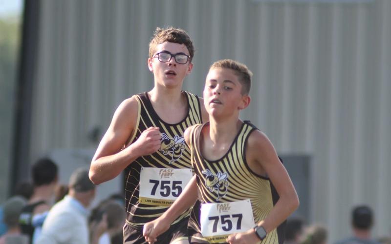 Porter Hood grabs a 6th place finish and Eli Cheeks takes 5th in Hayesville Middle School cross country.