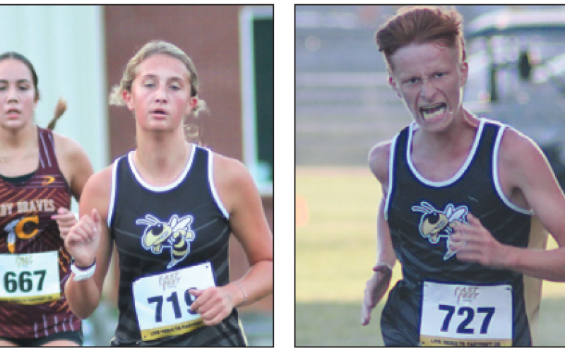 Sydney Greenstone comes in 3rd place at the cross country meet. Noah Carter places 4th in the Smoky Mountain Conference cross country meet on Wednesday, Aug. 21.
