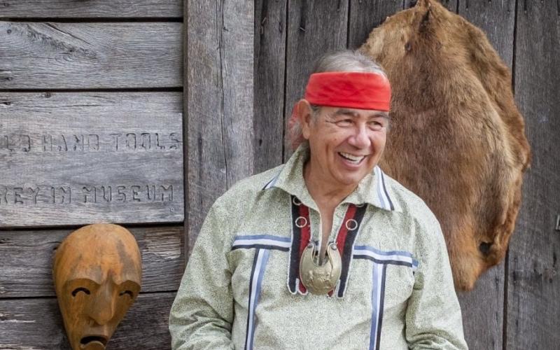 Photo by David Smart Davy Arch entertains festival-goers last year with Cherokee folklore. This year’s festival is Saturday at the Cherokee Homestead Exhibit.
