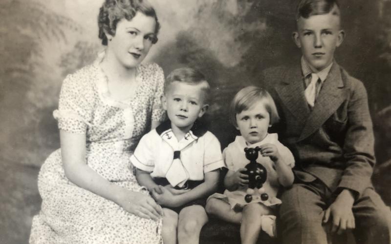 Andy and Eva Padgett’s children, from left, are Myrt, Jerry, Cordia and Joe.