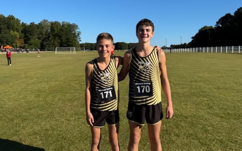 Porter Hood and Eli Cheeks are standouts at the N.C. Runners Middle School XC Festival.