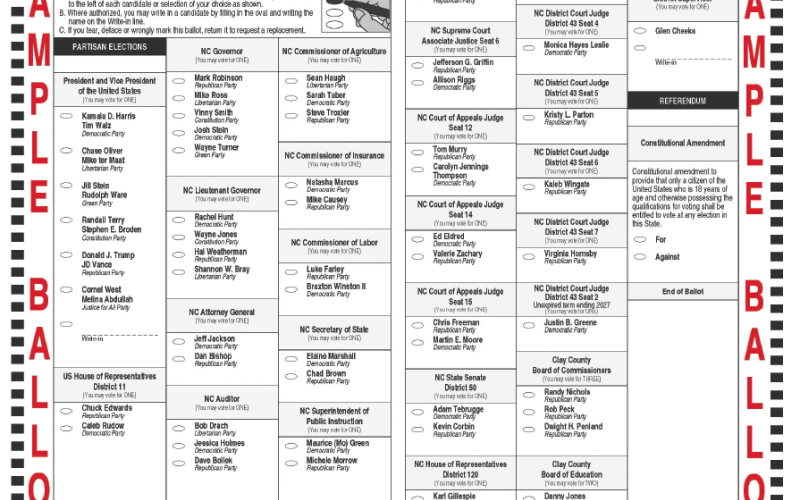 Sample ballot