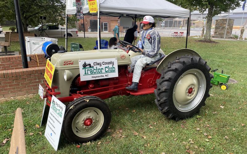 The 2023 raffled tractor which went to raise funds for the community.