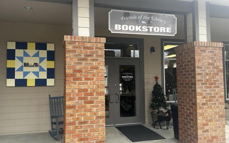 Lorrie Ross • Clay County Progress Friends of the Library operates a quaint bookstore in the same building as Moss Memorial Library at 26 Anderson Street in downtown Hayesville.