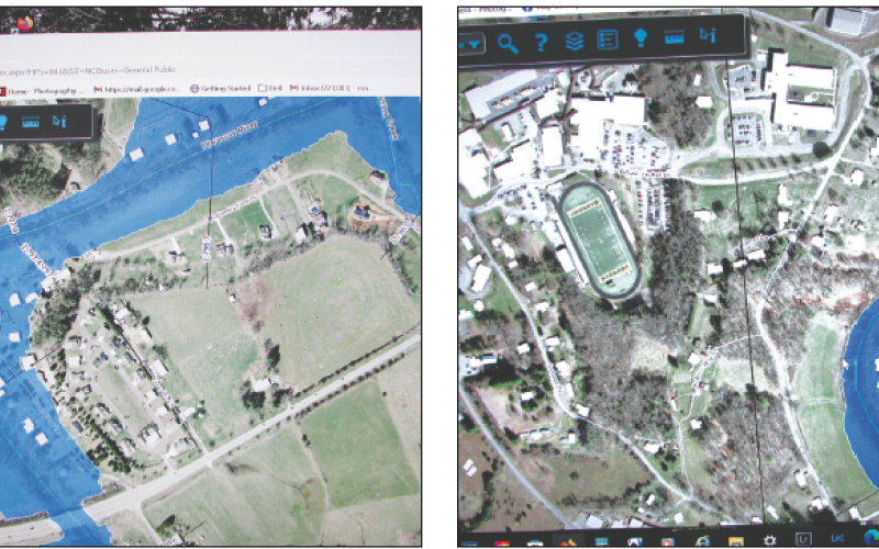 Website: www.fris.nc.gov shows potential flood risk for parts of Hayesville.