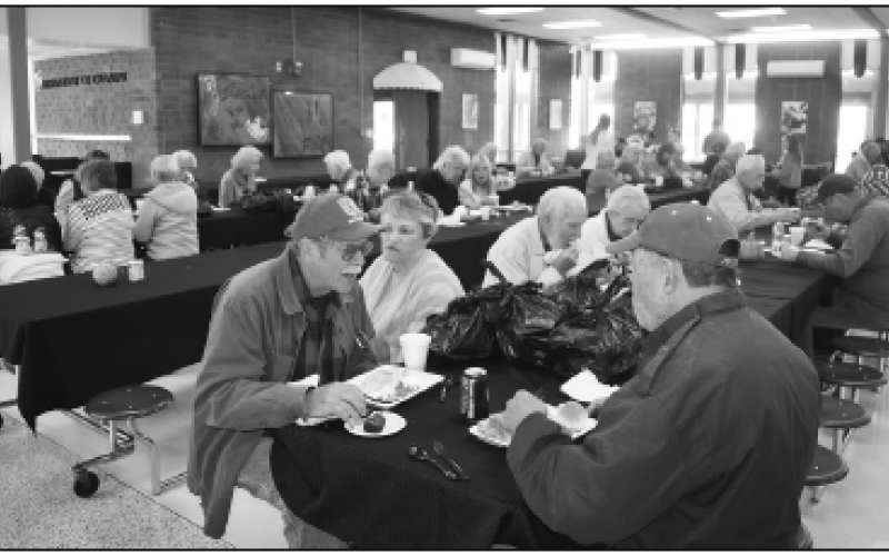 The crowd at Saturday’s Sheriff’s Dinner for Senior Citizens looked much like the crowds pre-pandemic days with many folks preferring to dine indoors with friends and neighbors.