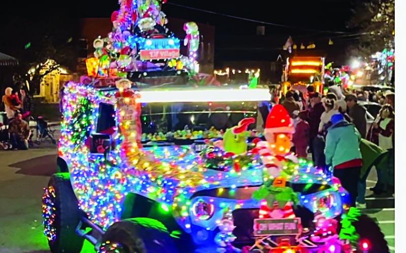 Deby Jo Ferguson • Clay County Progress Best Christmas Spirit was awarded to Stafany Foley and Elf’s Village at the Hayesville Christmas Parade. See more photos on A8.