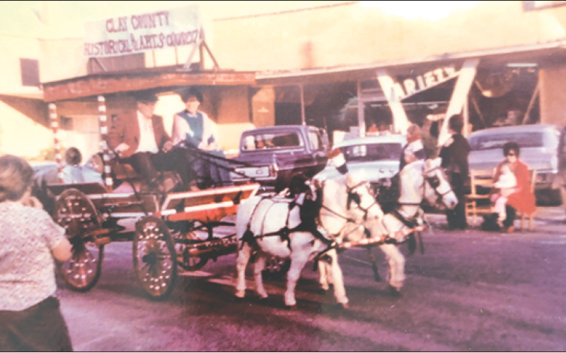 The Clay County Historical &amp; Arts Council participated in the 1976 parade in downtown Hayesville honoring America’s 200th Birthday.