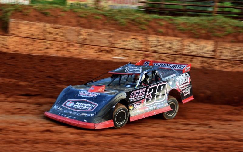 Dean Curlee/Contributing Photographer Jamie Oliver with J&amp;J Promotions, which is leasing Tri-County Racetrack to reopen, is shown racing at the track in one of the final races in 2023 before it sat idle for more than a year.