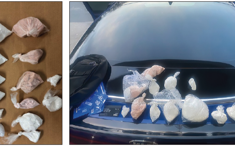 Drugs found from the scene of traffic stop on March 1 leads to approximately 504 grams of fentanyl along with other drugs confiscated.