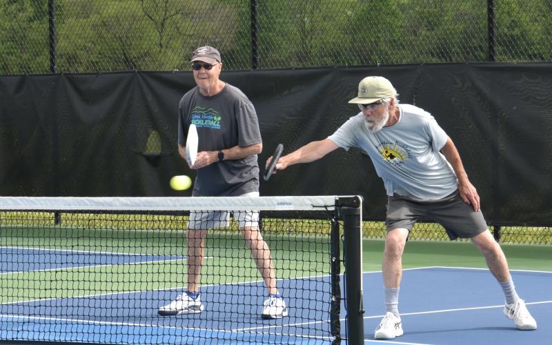 Sally Brock• Photo Harry Hearne and Jim Ackerly who compete regularly in doubles play in area tournaments won the Gold in their of the Senior Games.