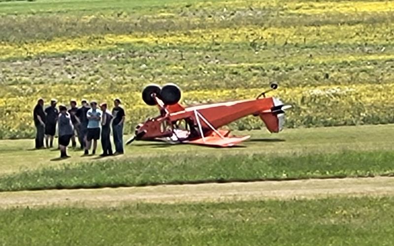 No one was seriously injured in a Wednesday morning, April 30 mishap at Vic Payne’s landing strip on Settawig Road in Brasstown. The pilot was in the process of landing when his plane went “a little squirrely” and flipped over after he touched ground, according to Clay County Sheriff’s Lt. Tyler Faggard. The pilot whose name was not available at presstime sustained minor cuts and bruises