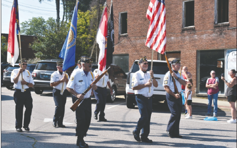 Becky Long • Clay County Progress American Legion marches in the Fourth of July Parade sponsored by the Clay County Chamber of Commerce.