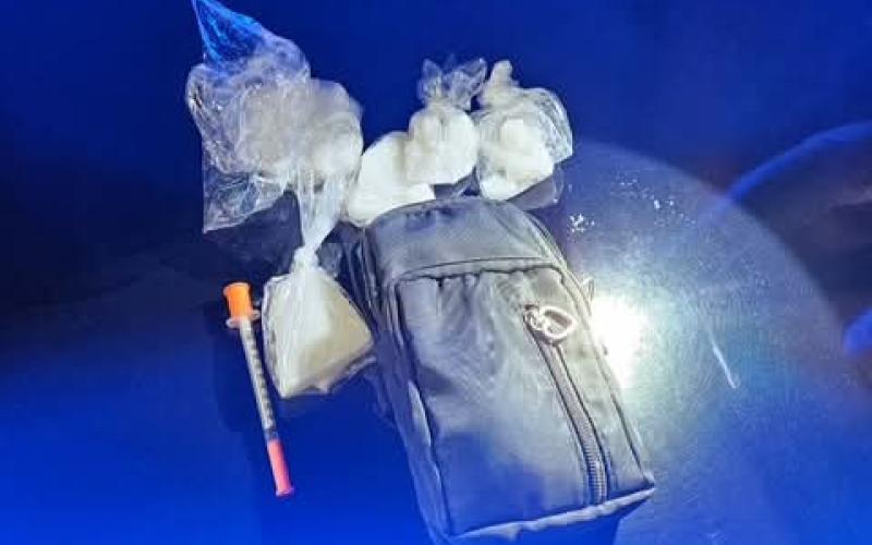 A syringe and baggies of meth were seized by Towns County Investigators.