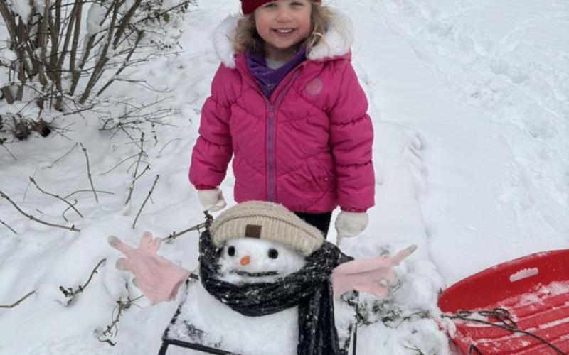 Do you wanna build a snowman? Saylor Nuckolls channeled her inner Elsa to get the job done.