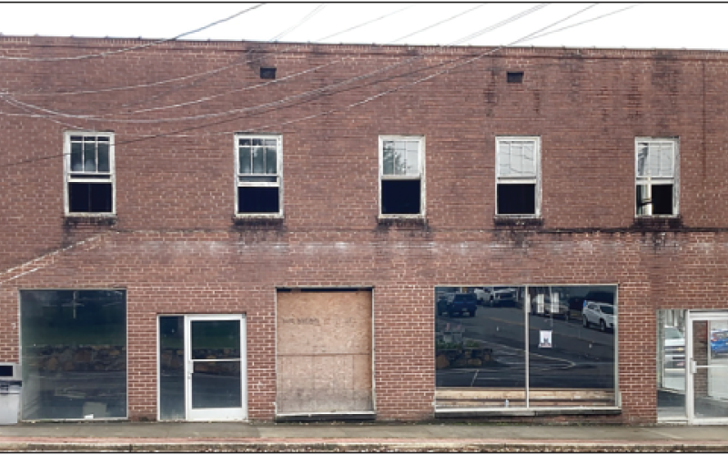 The old West Auto building which was originally a hotel and cafe has been demolished to make room for the Hayesville Inn on the Square. CCCRA members are hoping the public will send in any old photos of the building and its businesses.