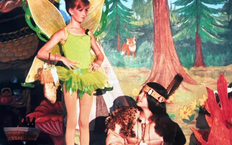 Palmer Dernehl and Carter Helm in Robbie Dernehl’s first production of Peter Pan in 2010.