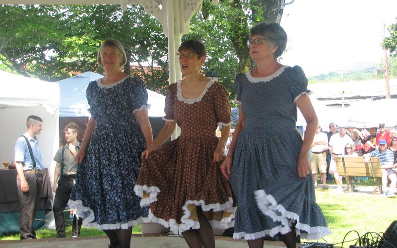 The John C Campbell Folk School dancers always enjoy themselves and bring lots of joy to the audience.
