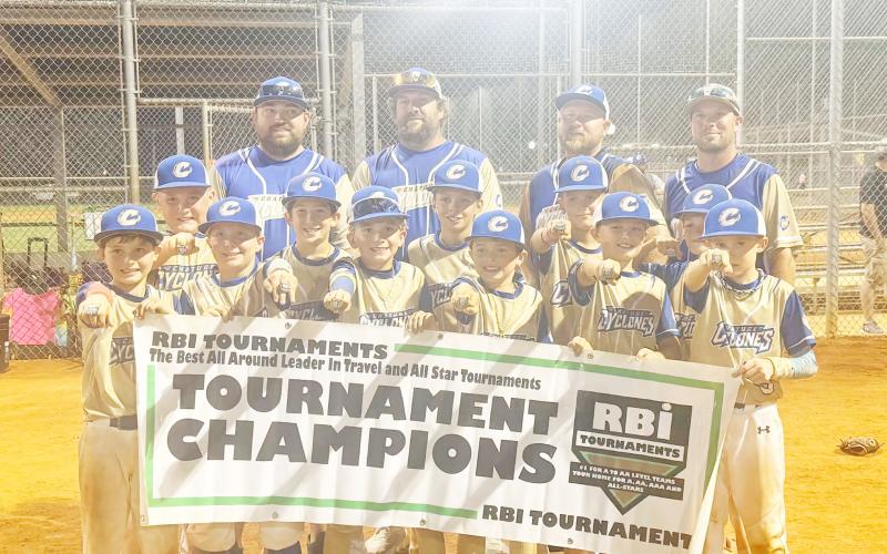 The championship baseball team members are, Colt Allen, Grady Lovingood, Boyd Burch, Nate Evans, Declan Woody, Greyson Gutierrez, Collier Stroud, Tate Ledford, Elias Kitchens, Eli Norris and Baylor Nuckolls Coaches: Colton Stroud, Kyle Woody, Bradley Nuckolls, Corey Cox.