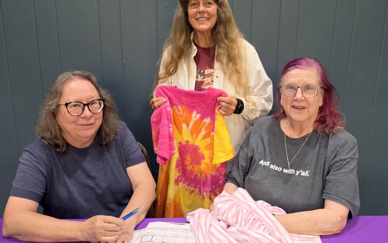 Costumers Landi Marrella, Janice Lessard and Kathy Wright are stitching together the 70's.