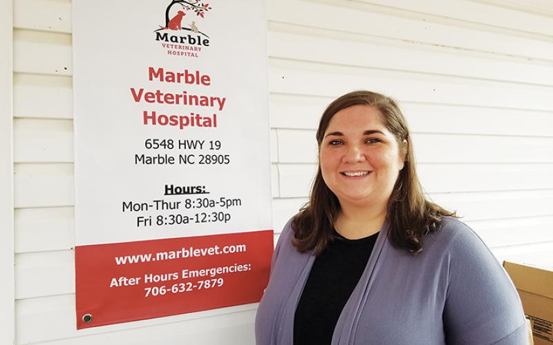 Amanda Gambill is welcoming families to make appointments for their pets at her new business in Marble. Photo by Samantha Sinclair