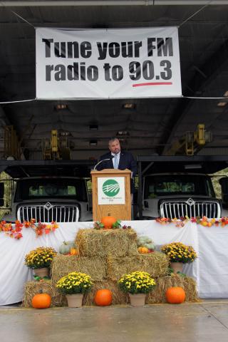 Photo submitted Erik Brinke, BRMEMC interim general manager, spoke during the electric cooperative’s annual meeting held at company headquarters Thursday, Sept. 24.