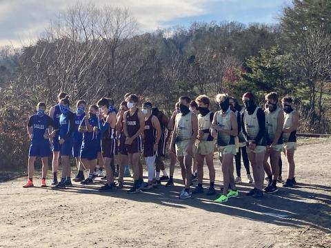 Zach Moss • Submitted A swarm of Yellow Jackets joins Hiwassee Dam and Swain County on the starting line of last week’s meet. Hayesville will compete in Murphy on Wednesday, Dec. 16.