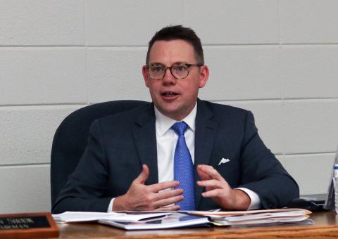 (Jared Putnam • Clay County Progress) Clay County School Superintendent Dale Cole discusses Social and Emotional Learning during the Clay County Board of Education meeting on Monday in Hayesville