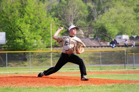 Submitted • Brooke Leatherwood Eli Roberts brings the heat against the Wildcats.