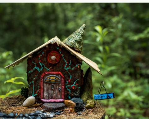 If you squint, you can almost see a fairy enjoying this little cottage.