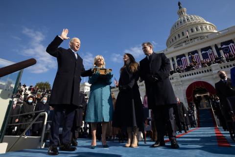  President Joe Biden being sworn into office on January 20, 2021.  (Image from whitehouse.gov)