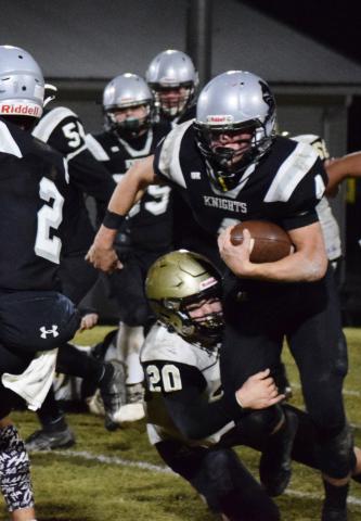 Art Miller • Graham Star Sophomore Taylor McClure locks on to a ball carrier for one of his team-high 17 tackles. 