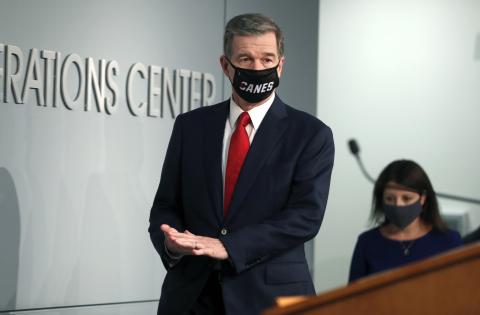  Gov. Roy Cooper and DHHS Sec. Mandy Cohen. (Carolina Journal)
