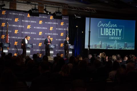  John Locke Foundation’s N.C. Senate Republican Primary Debate at the Carolina Liberty Conference in Raleigh, February 26, 2022. (Image by Maya Reagan, Carolina Journal)