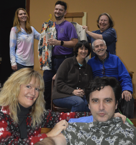 Pam Roman • Submitted A small cast allows the costumers to provide more individual attention to the actors. From left front, Deborah Meigs and Ben Stephens; center, Janice Minette and Ashley Eller; back, Meredith Legg-Grady, Joshua Inglima and Landi Marrella.