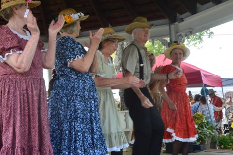 Lorrie Ross • Clay County Progress The cloggers from the John C. Campbell Folk School in Brasstown, N.C. are crowd favorites when they take the stage every year at the Festival on the Square. The traditional Appalachian dancers range from young children to dancers with many decades of experience. They will start their performance in the gazebo at 10 a.m. Saturday, July 9.