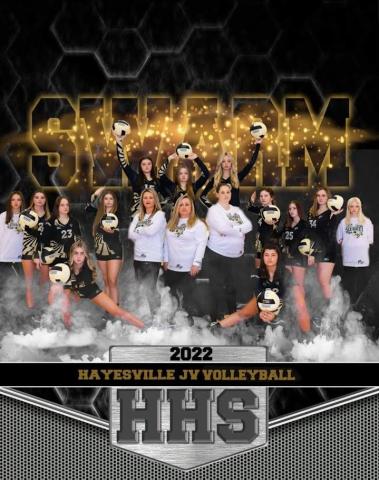 Hayesville High School Junior Varsity Volleyball presently hold a 10-7 overall record and 2-4 in conference play. Front, from left, are Skylard Lockaby and Lilly Dockery, middle, from left, Addison Sorrells, Ava Shook, Madison Graves, Bryleigh Krieger, Asst. Coach Julie Ledford, Coach Tammy Dills, Asst. Coach Larkin Giddens, Oliva Giddens, Brooke Daniels, Felicia Falk and Daylyn Murray.